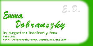 emma dobranszky business card